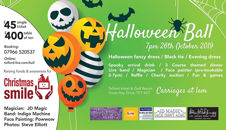 Charity Halloween Ball Raising Money For Christmas Smiles